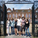 Students in front of Princess Helena College Cambridge